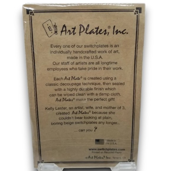 Flames Fire Single Switch Plate Cover Decoupage Handcrafted Art Plates USA - Picture 2 of 4